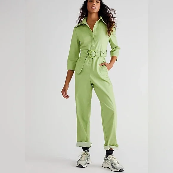 NWT House of Sunny Golden Years green coverall jumpsuit boiler suit - Picture 3 of 9
